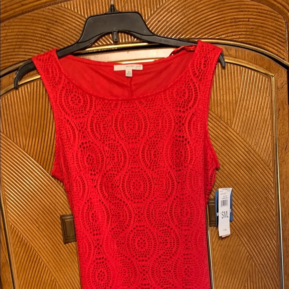 Studio One Red Sleeveless Maxi Dress